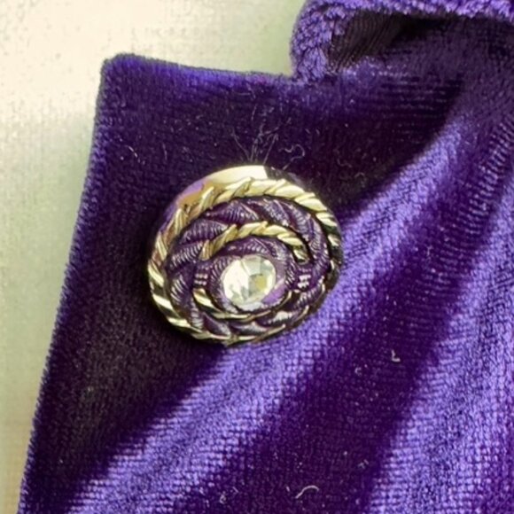 Royal Purple Velvet Long Sleeved Shirt and Maxi Skirt Set - Picture 6 of 16